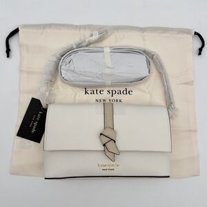Kate Spade Knott Colorblocked Flap Chain Crossbody Light Cream Multi